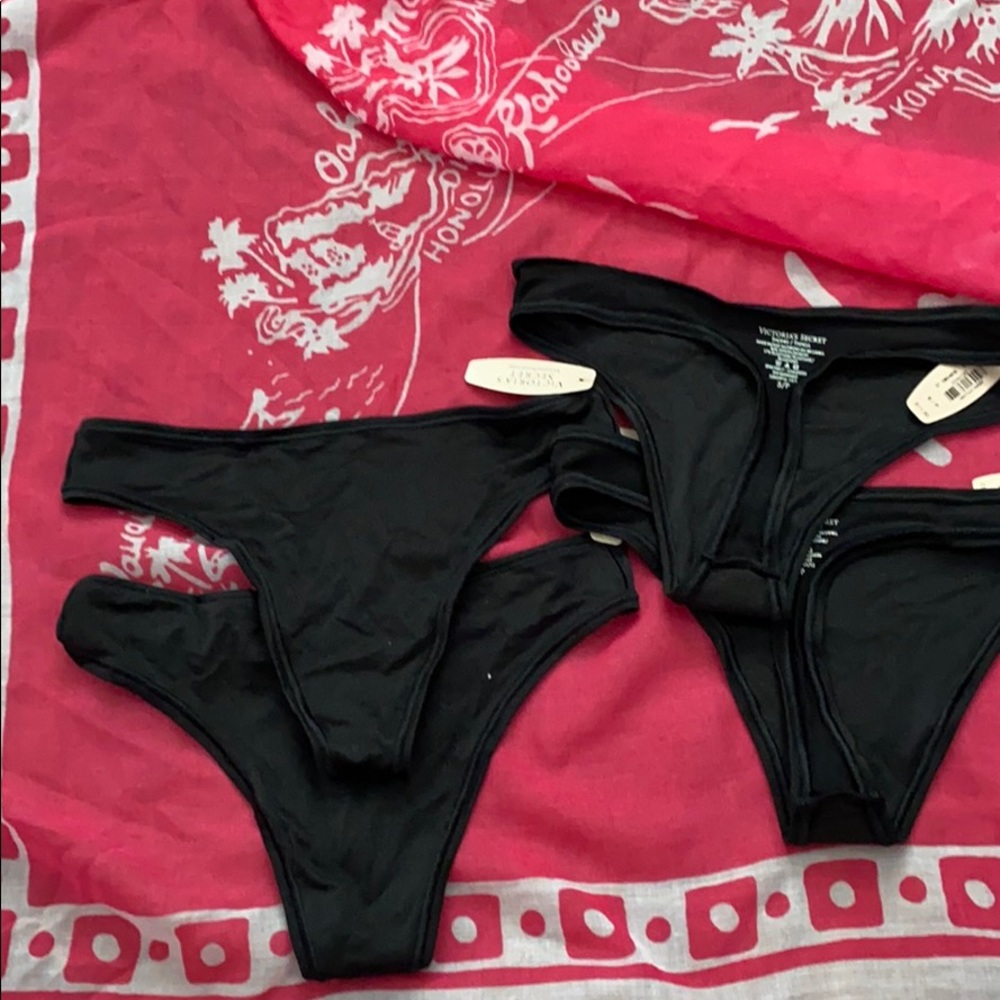 Victoria Secret Black Thong Panty. Size S